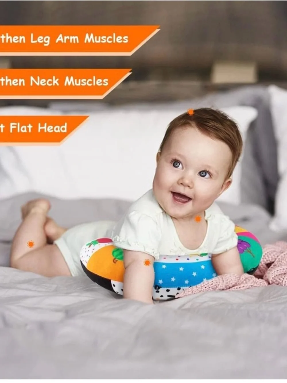 Multicolor Baby Tummy Time Support Pillow - Kids Accessories